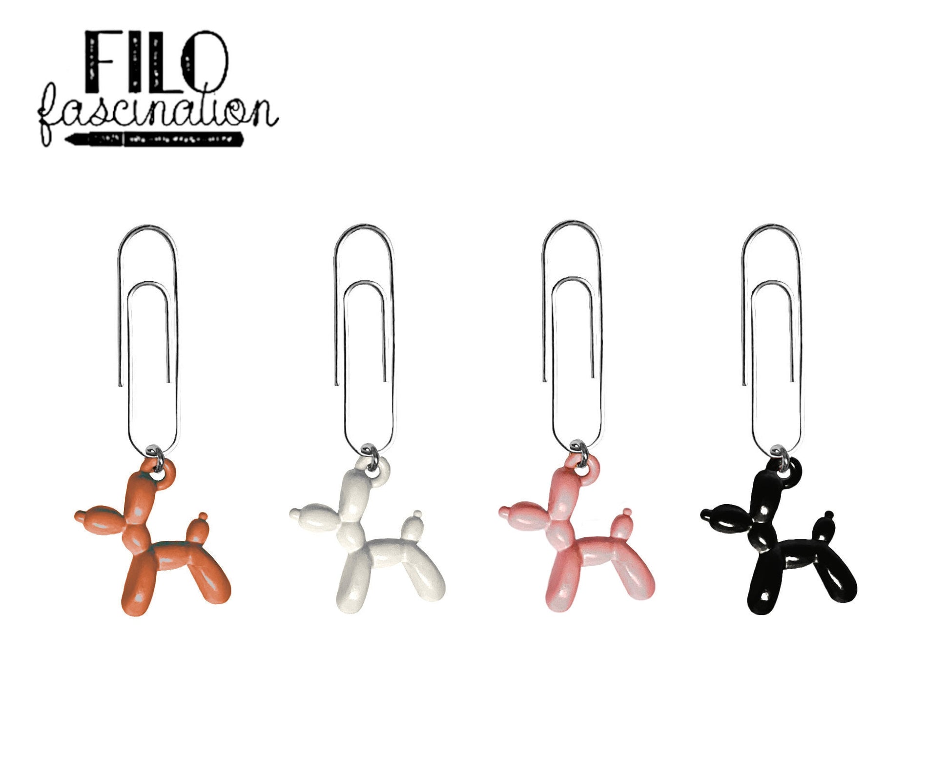 Büroklammer Set Balloon Dog gold|rosegold|silber