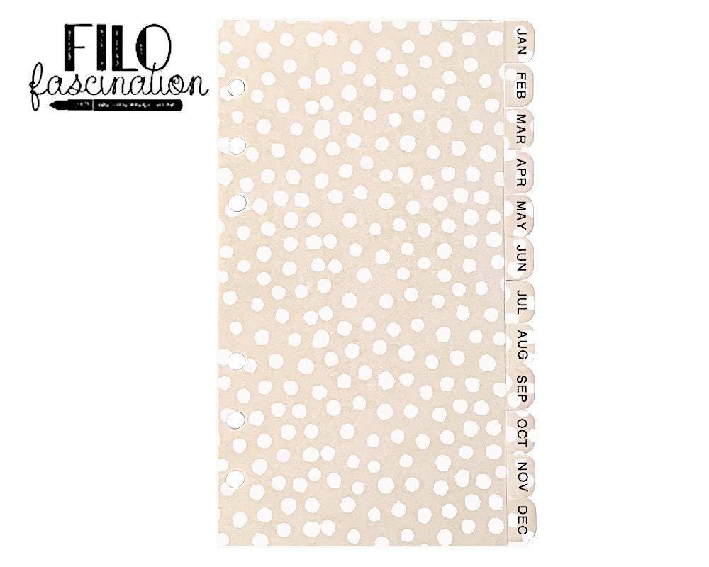 Register Zwölf Tabs beige Dots