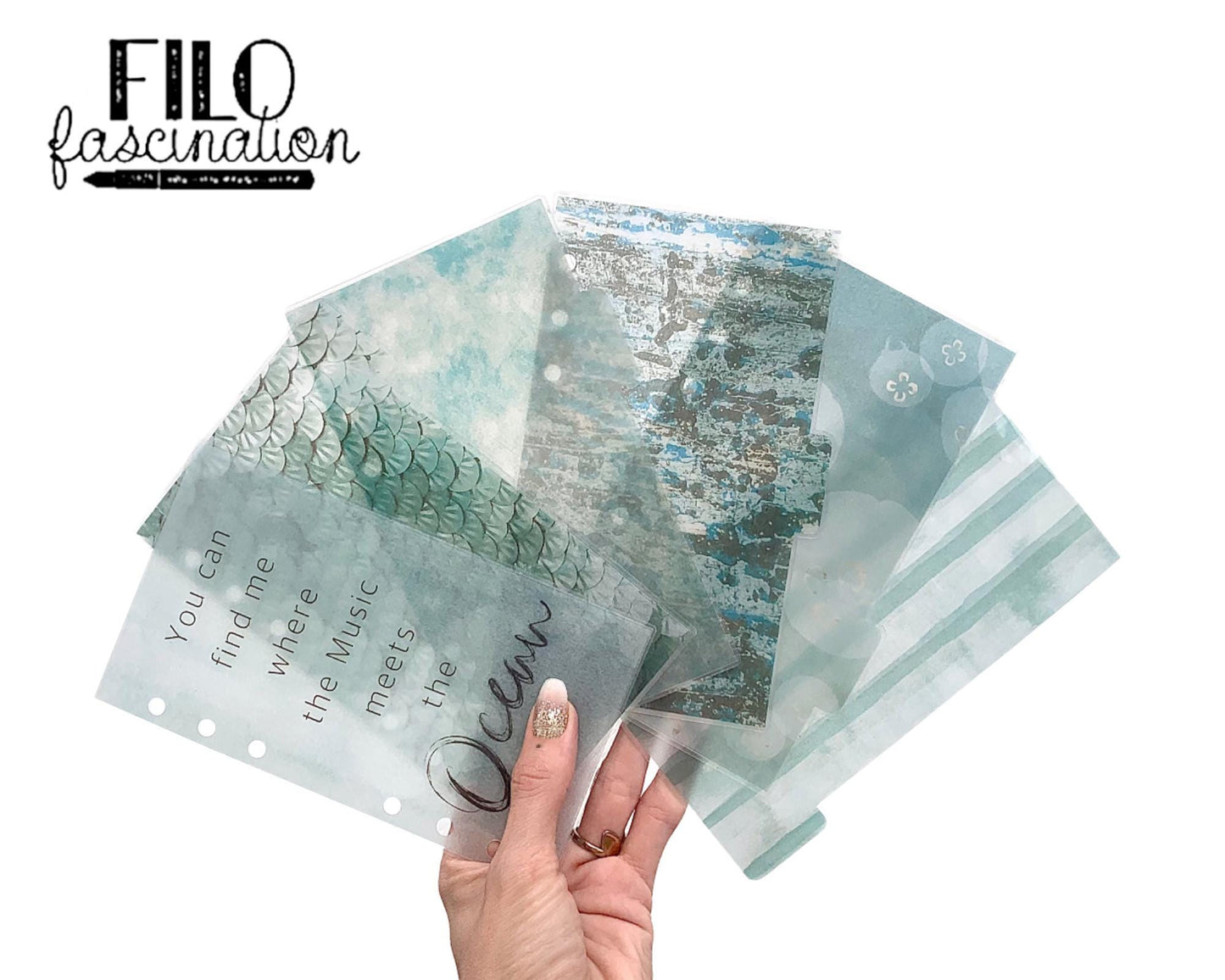 Register | Divider Ocean Filofax Ringbuch Planer BuJo