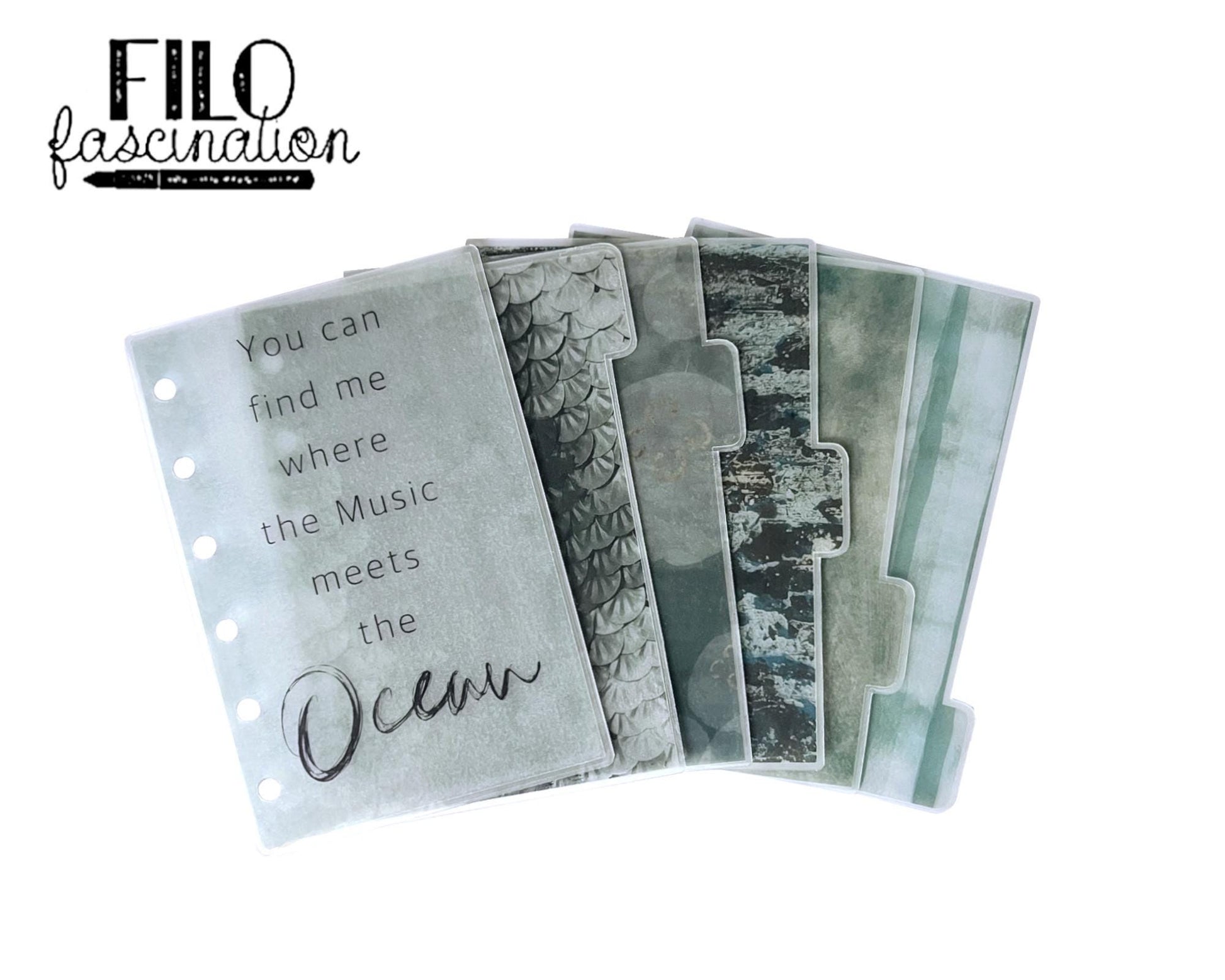 Register | Divider Ocean Filofax Ringbuch Planer BuJo